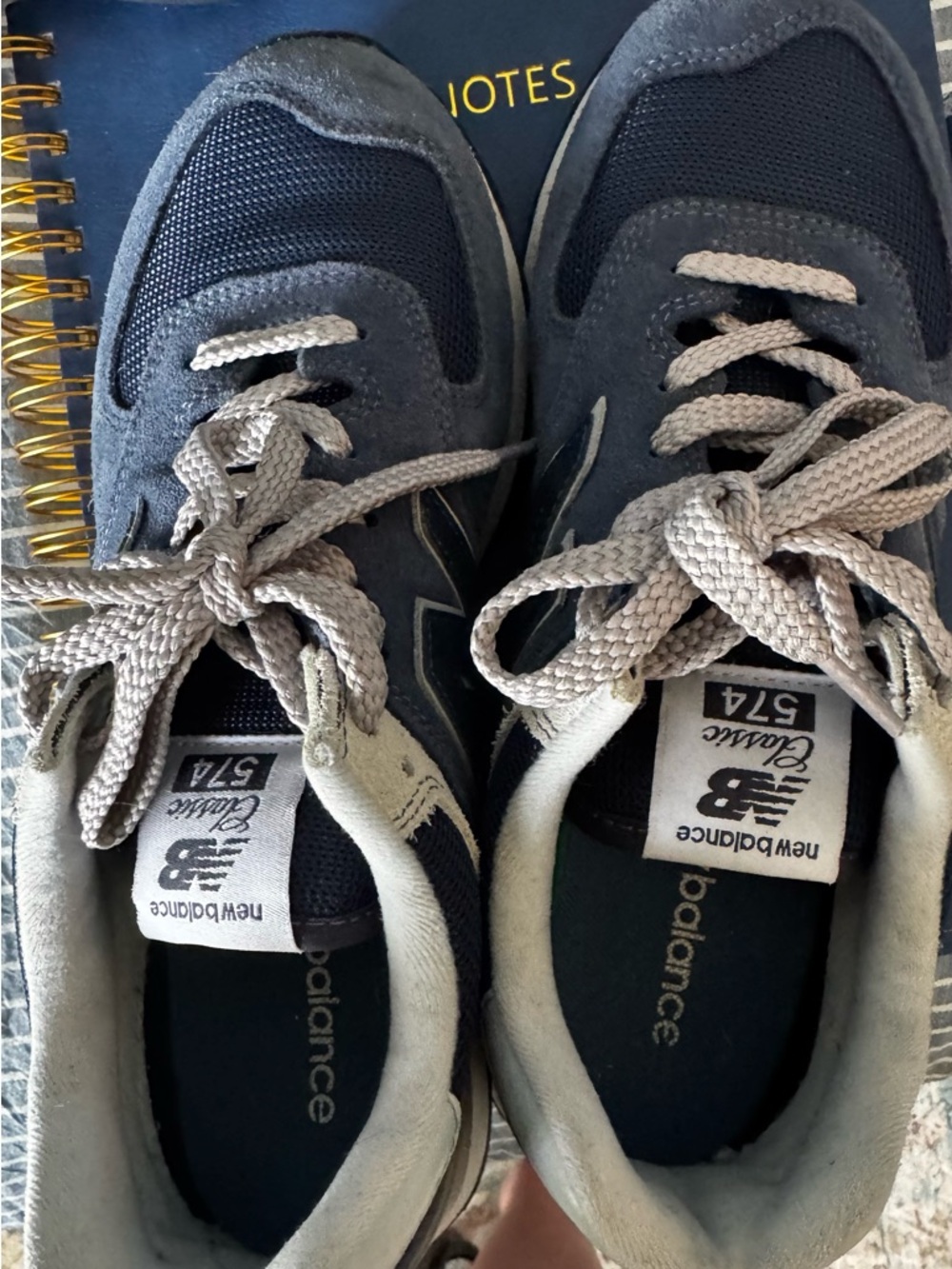 New Balance Classic 574 women’s Navy & Cream Sneakers - Picture 5 of 7
